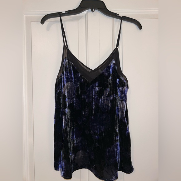 Lucky brand velvet and mesh spaghetti strap camisole - Picture 1 of 1